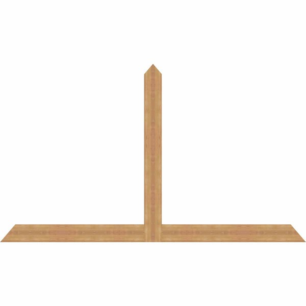 Ekena Millwork Portland Timber Gable Bracket, Western Red Cedar, 96"W x 56"H x 1 1/2"D x 5 1/2"F, 14/12 Pitch GBW096X56X0206POR00SWR - main